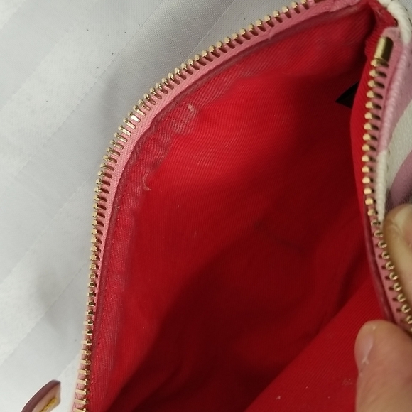 DOONEY & BOURKE PINK & WHITE WRISTLET ZIP TOP - Picture 6 of 8